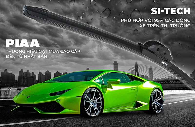 Gạt mưa PIAA SI-TECH phù hợp với hơn 95% dòng xe trên thị trường